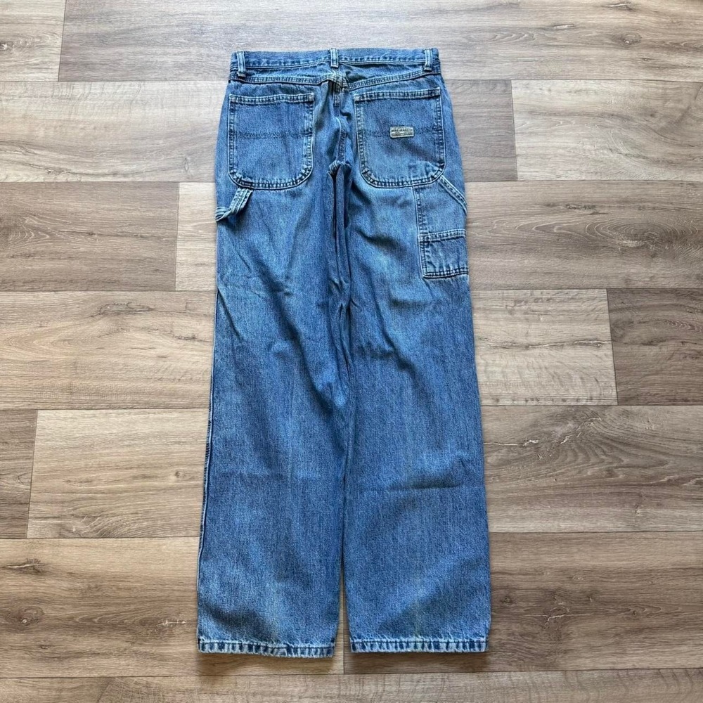 baggy carpenter workwear faded jeans